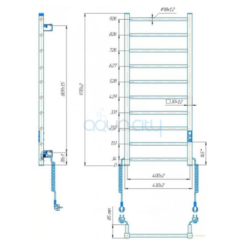 Рушникосушка Hygge Family HF Leeds 97x43 фото 2 Рушникосушка Hygge Family HF Leeds 97x43 фото 2