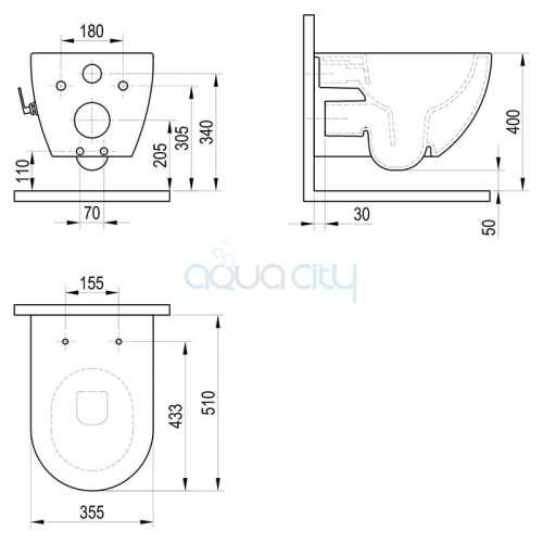 Чаша унітаза Uni Chrome фото 2 Чаша унітаза Uni Chrome фото 2