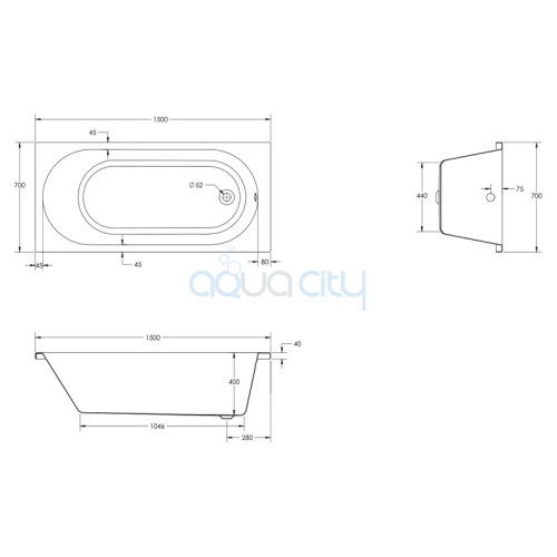 Ванна Evo 150x70 фото 3 Ванна Evo 150x70 фото 3