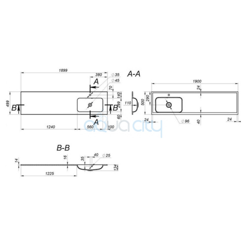 Раковина Della 190 матовая фото 2 Раковина Della 190 матовая фото 2