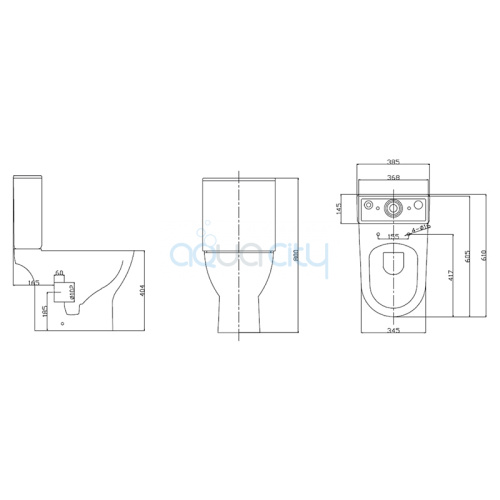 Унітаз Concept Combi Rim Off з сидінням Slim фото 2