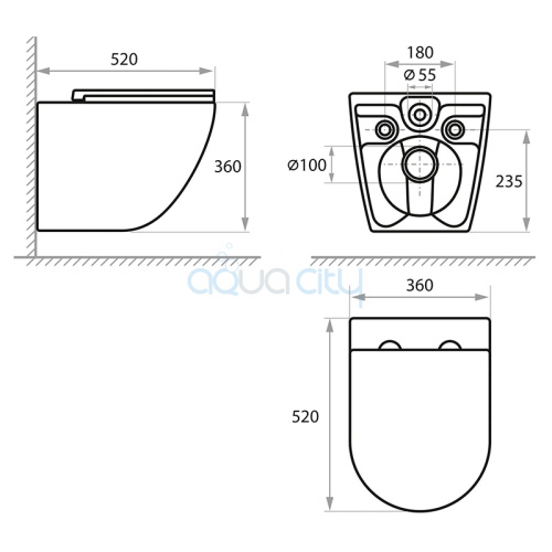 Инсталляция Dune 1200SL 2361510056 +чаша униітаза Stream с сиденьем Soft-close 1857570198 + кнопка Orion Cosmo 2328510657 фото 3