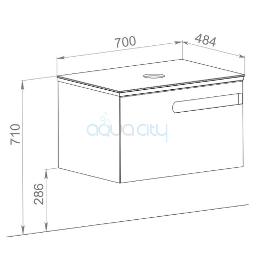 Шкафчик Ostin 70 для раковины фото 2