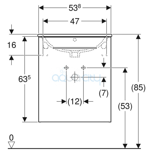 Тумба и раковина Selnova Square 55 Slim Rim фото 3