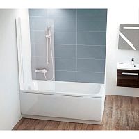 Штора для ванны CVS 1-80 L Transparent+белый