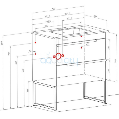 Тумба Loft-Neo и раковина Arte 75 фото 2 Тумба Loft-Neo и раковина Arte 75 фото 2