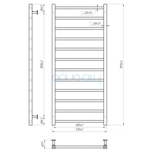 Рушникосушка Inox Токіо 117x53/50 фото 2