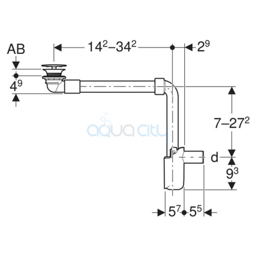 Сифон для раковини One фото 2 Сифон для раковини One фото 2