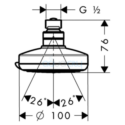 Верхний душ Croma 100 Vario фото 2