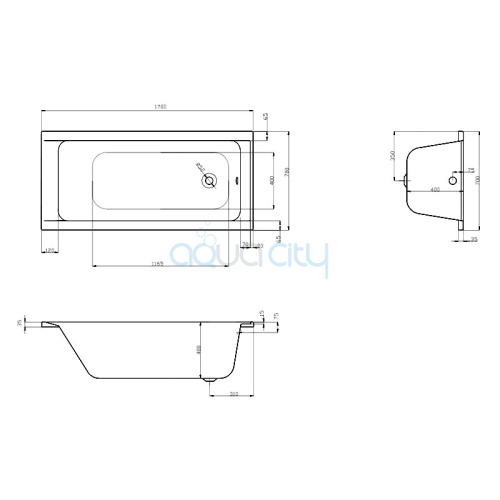 Ванна One 170x70 фото 3