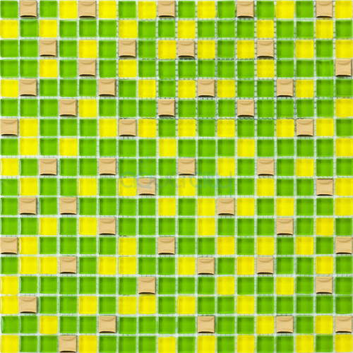 Мозаика Зелено-желто-золотая 457