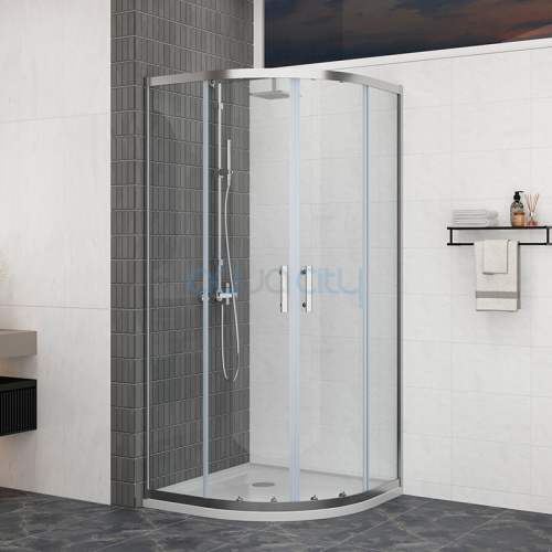 Душова штора SLCP 4-90 Transparent+алюміній фото 2