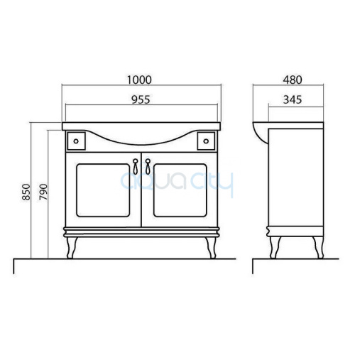 Тумба Беатриче и раковина Lila New 100 фото 2 Тумба Беатриче и раковина Lila New 100 фото 2