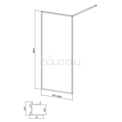 Душевая стенка Walk-In Larga 100 фото 2