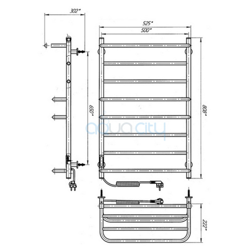 Полотенцесушитель Комфорт ЧК8 50x80 фото 2 Полотенцесушитель Комфорт ЧК8 50x80 фото 2