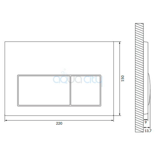 Інсталяція System 50 Mech K97-526 + чаша унітаза A29 Savio (Moduo) Clean On з сидінням Slim Wrap K701-262 + кнопка Presto II K97-519 фото 4