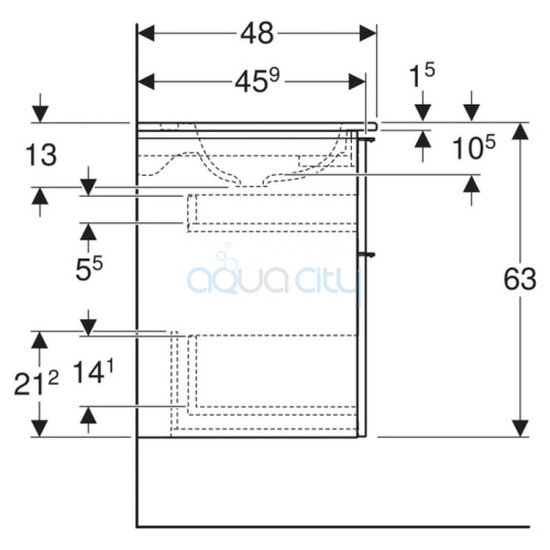 Тумба і раковина iCon 60 Slim Rim фото 4