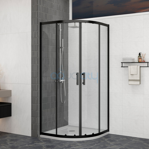 Душова штора SLCP 4-90 Transparent+чорний фото 2