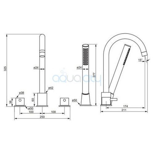 Змішувач Scandinavian Pure з душовим комплектом фото 2