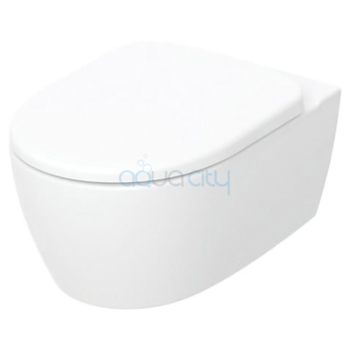 Чаша унитаза Smyle Round Rimfree с сиденьем