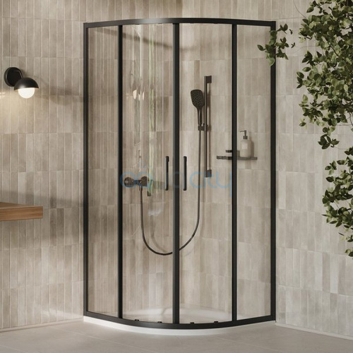 Душевая штора XPSC 4-90 Transparent+черный