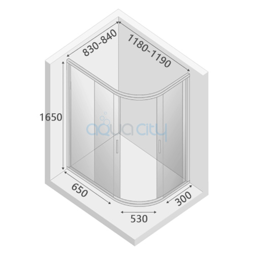 Душова штора New Varia 120x85 фото 2