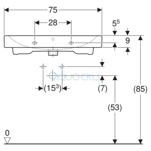 Раковина iCon 75 фото 3