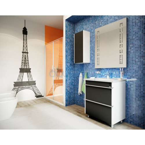Шкафчик Париж, подвесной, черный фото 4