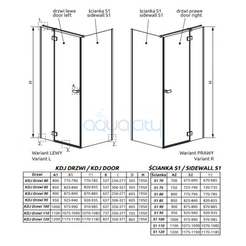 Душевая штора Garda KDJ 90x90 R фото 2