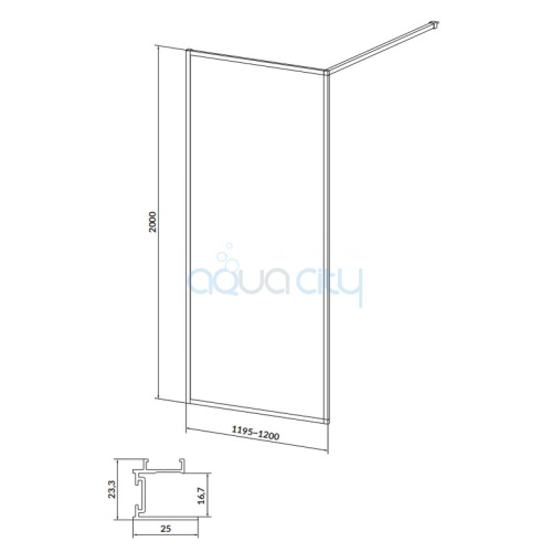 Душевая стенка Walk-In Larga 120 фото 2