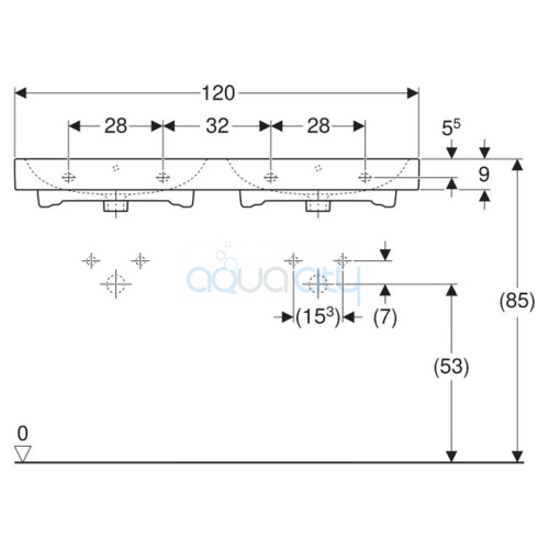 Раковина iCon 120 подвійна фото 3