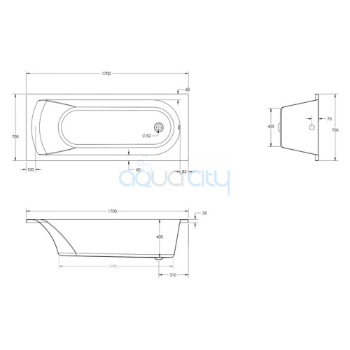 Ванна Argo 170x70 фото 3