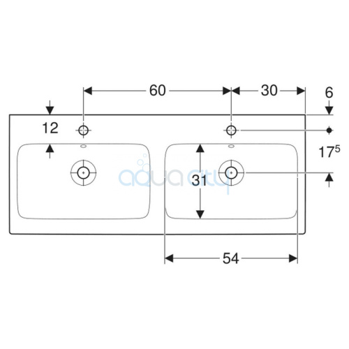 Раковина iCon 120 подвійна фото 2