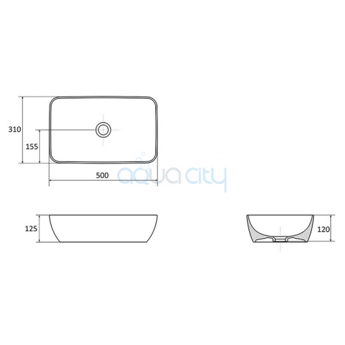 Раковина Uni Slim R 50 фото 2