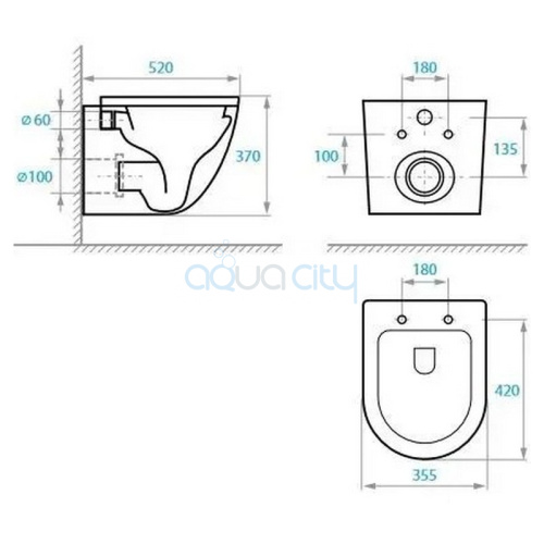 Чаша унитаза Round с сиденьем Soft-close фото 2