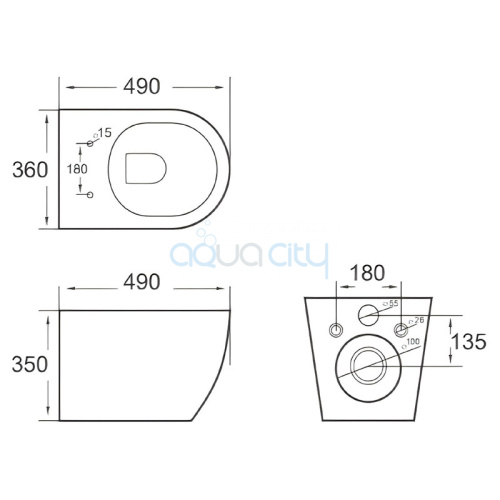 Інсталяція Duofix з кнопкою Delta 01 458.133.21.3 + чаша унітаза Ronda Rimless R0049RQS фото 4 Інсталяція Duofix з кнопкою Delta 01 458.133.21.3 + чаша унітаза Ronda Rimless R0049RQS фото 4