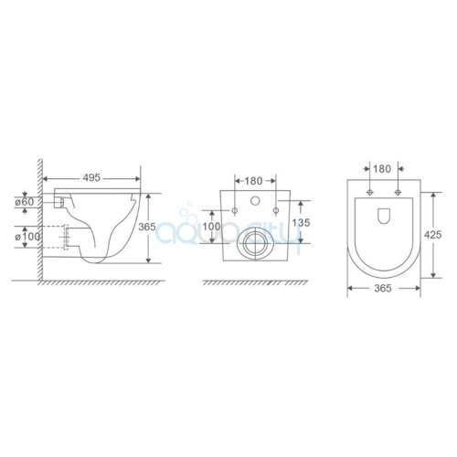 Чаша унитаза Atlas Tornado с сиденьем фото 2