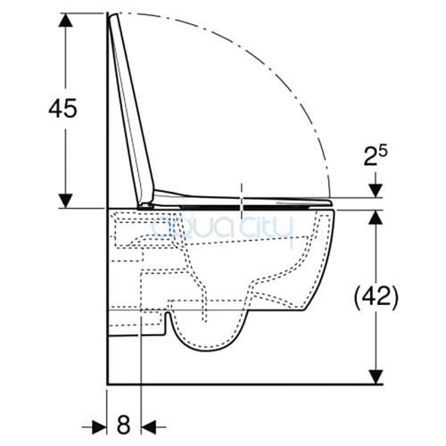Чаша унитаза Smyle Round Rimfree с сиденьем фото 4