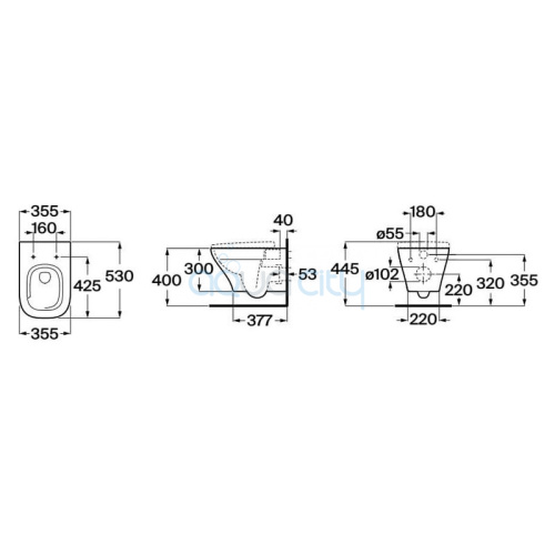 Чаша унитаза Airos Vortex Rimless с сиденьем фото 2