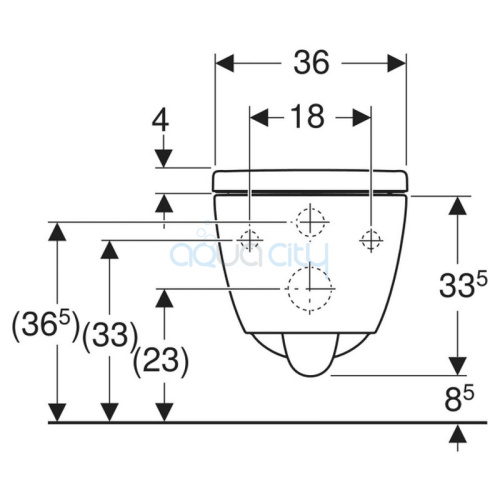 Чаша унітаза iCon TurboFlush з сидінням фото 3