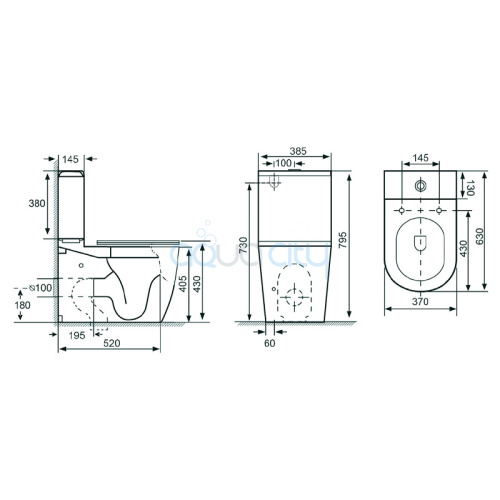 Унітаз Atlantis Rimless BTW фото 2