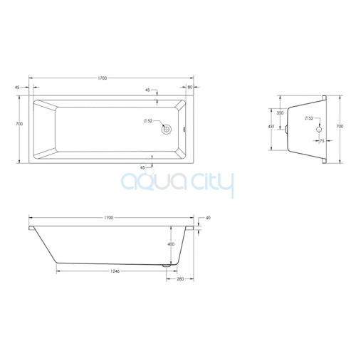 Ванна Dao 170x70 фото 3 Ванна Dao 170x70 фото 3