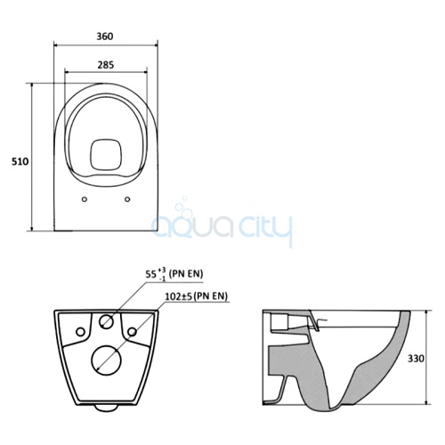 Инсталляционный модуль Smart Eco GPX2240105+чаша унитаза WC Uni Optima RimOff X01682 с сиденьем Optima X01683 фото 4