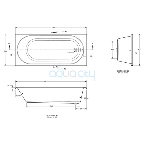Ванна Evo 180x80 фото 3