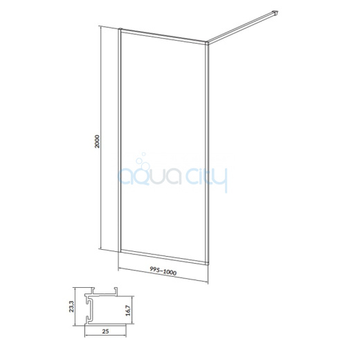 Душевая стенка Walk-In Larga 100 фото 2