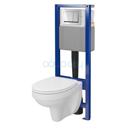 Інсталяційна система System 40 Mech + чаша унітаза Cersania SimpleOn з сидінням + кнопка Enter II