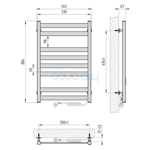 Полотенцесушитель Кватро 50x80 фото 2