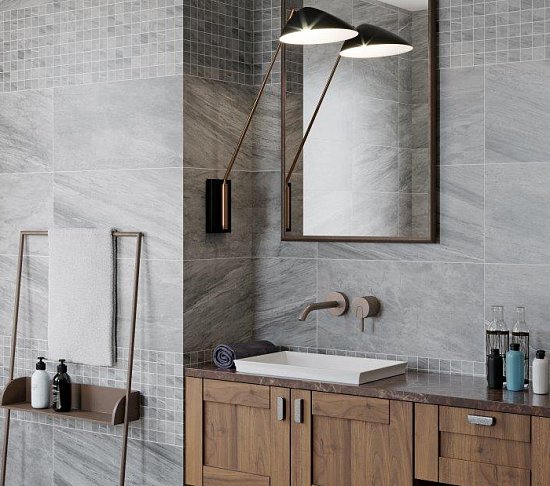 Комбинация мозаики и плитки: дизайнерское решение для ванной комнаты