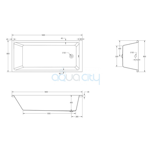 Ванна Dao 180x80 фото 3 Ванна Dao 180x80 фото 3