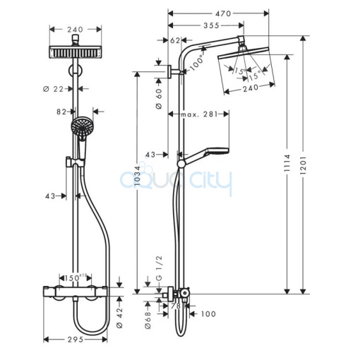 Душова система Crometta Е Showerpipe фото 2